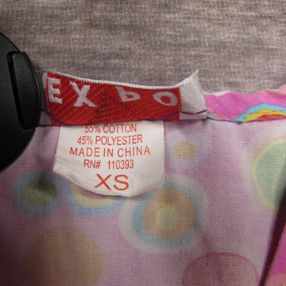 Expo Scrub Top Multi Color Circles XS - Picture 4 of 5